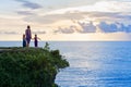 Happy children with mother have fun on summer beach holiday Royalty Free Stock Photo