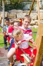 Happy children at playground