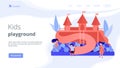 Kids playground concept landing page.