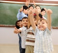 Children at school classroom Royalty Free Stock Photo