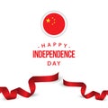 Happy China Independence Day Vector Template Design Illustration Royalty Free Stock Photo