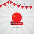 Happy China Independence Day Vector Template Design Illustration Royalty Free Stock Photo