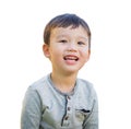 Happy Chinese Boy Isolated on a White Background Royalty Free Stock Photo