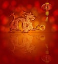 Happy Chinese New Year 2012 Dragon and Lantern Royalty Free Stock Photo