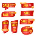 Happy chinese new year Banner Sale Collection Set , Promotion sale tag banner limited time and special offer Royalty Free Stock Photo