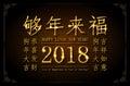 Happy Chinese new year 2018 card