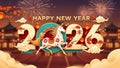 Happy chinese new year 2026, the fire horse year Royalty Free Stock Photo