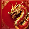 Happy chinese new year 2024. Year of the golden dragon.