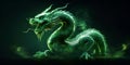 Happy Chinese New Year 2024. Green Dragon, symbol of Chinese New Year