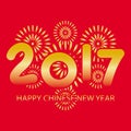 2017 Happy Chinese New Year greeting card