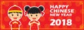 Happy chinese new year greetings card.