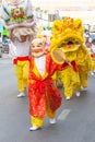 Happy chinese new year Joker People with Chinese Dragon Dance Asian Arts Festival