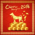 Happy Chinese New year 2018 Royalty Free Stock Photo