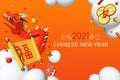 Happy Chinese New Year 2021 - modern colorful 3d banner