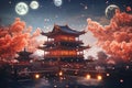 Happy Chinese New Year Online Astronomy Night Royalty Free Stock Photo