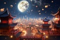 Happy Chinese New Year Online Astronomy Night Royalty Free Stock Photo