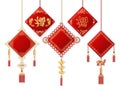 Happy Chinese new year. Chinese traditional decorative elements. Vector illustration