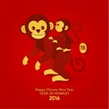 Happy Chinese New Year 2016 Year of Monkey