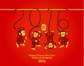 Happy Chinese New Year 2016 Year of Monkey