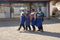 Naxi women dancing in Yunnan province Royalty Free Stock Photo