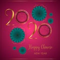 Happy chiniese new year 2020 Royalty Free Stock Photo