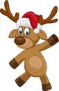 Happy Christmas cartoon deer Royalty Free Stock Photo
