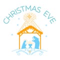 Happy Christmas Eve logo Royalty Free Stock Photo