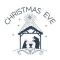 Happy Christmas Eve logo Royalty Free Stock Photo