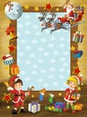 The happy christmas frame - illustration for the children