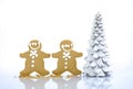 Happy Christmas gingerbread men cookies Royalty Free Stock Photo