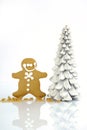 Happy Christmas gingerbread men cookies Royalty Free Stock Photo