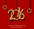 2016 Happy Christmas and Happy New Year Background Royalty Free Stock Photo