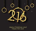 2016 Happy Christmas and Happy New Year Background Royalty Free Stock Photo
