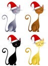 Happy Christmas Hat Cats