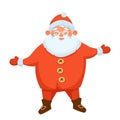 Santa Claus in Red Hugs Happy Smiling