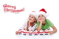 Happy christmas kids Royalty Free Stock Photo