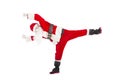 Happy Christmas Santa Claus dancing Royalty Free Stock Photo