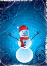 Happy Christmas snowman Royalty Free Stock Photo