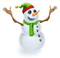 Happy Christmas Snowman Royalty Free Stock Photo