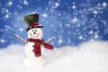 Happy Christmas Snowman Royalty Free Stock Photo