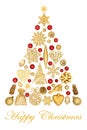 Happy Christmas Tree Decoration Concept Shape Royalty Free Stock Photo