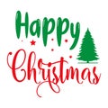 Happy Christmas- Typographic Vector Design.