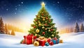 Happy Christmas wallpaper with snow effect high quality Royalty Free Stock Photo