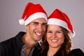 Happy christmas young couple