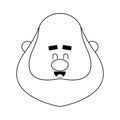happy chubby man cartoon icon image