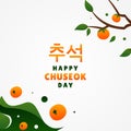 Happy Chuseok Day Vector Design Illustration For Celebrate Moment