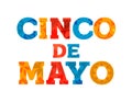 Happy Cinco de mayo text quote greeting card Royalty Free Stock Photo