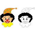 Happy circus clown colouring activity