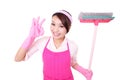 Happy Cleaning woman housewife Royalty Free Stock Photo