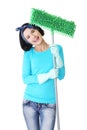 Happy cleaning woman portrait Royalty Free Stock Photo